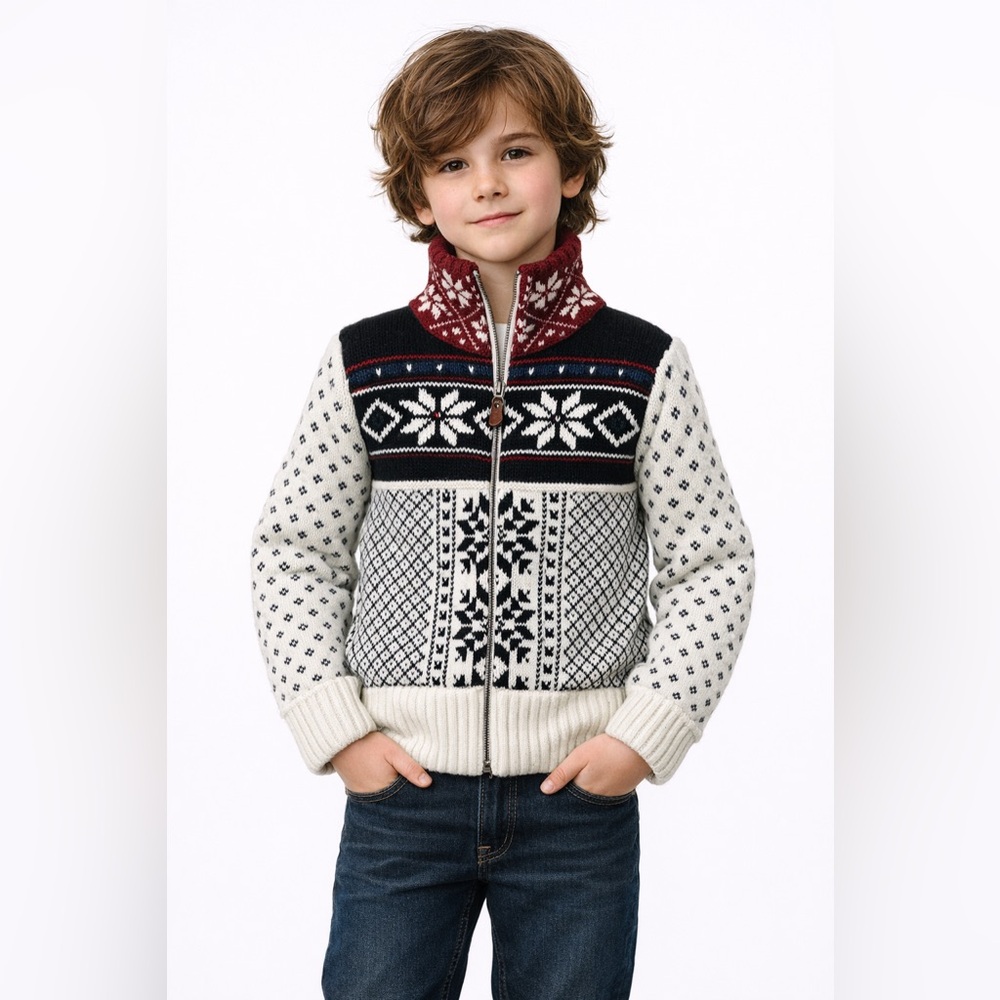 Ralph Lauren Snowflake Nordic Pattern Sweater Kid’s Large 12/14